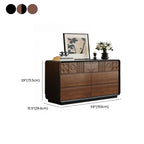 Von Art déco inspirierte Holzkommode mit geometrischen Schnitzereien
