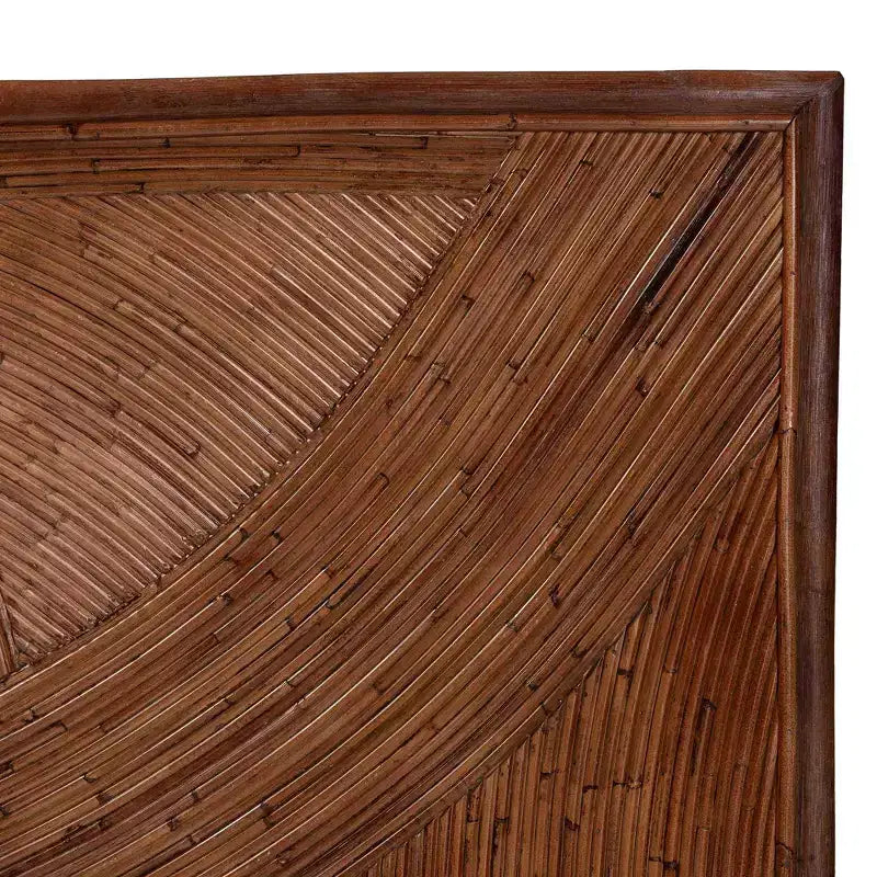Tête de lit indépendante en rotin Elettra pour lit king-size de bali & pari : fabriquée à la main, sans assemblage, design bohème