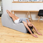 Avana elegante chaise longue voor yoga - Gemaakt in de VS - Ideaal voor stretchen, ontspanning, sporten en meer, 60D x 18W x 26H inch, lichtgrijs
