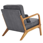 Moderner gepolsterter Akzentstuhl im Mid-Century-Stil