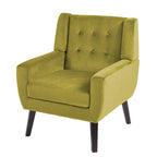 Set van 2 fluwelen accentstoelen voor de woonkamer, gestoffeerde fauteuils