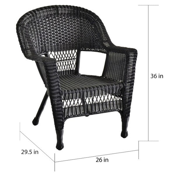4-teiliges Sitzgruppen-Set aus Korbgeflecht für die Terrasse
