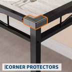 Ensemble de table à manger pour 4 personnes avec 4 chaises rembourrées, ensemble de table de cuisine en bois de 5 pièces avec protection d’angle pour cuisine, appartement ou petit espace