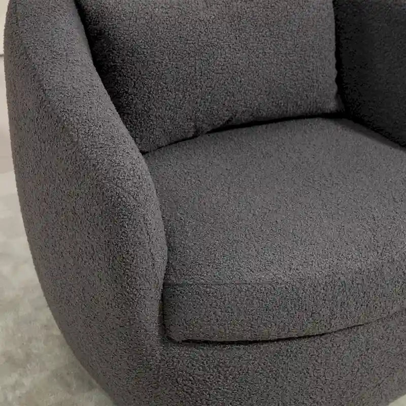 Gepolsterter drehbarer Clubsessel mit Stauraum, moderner Beistellsessel für Wohnzimmer, Schlafzimmer, Büro oder Leseecke