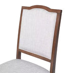 Set of 4 Farmhouse Dining Chairs with High Backs and Upholstered Seating