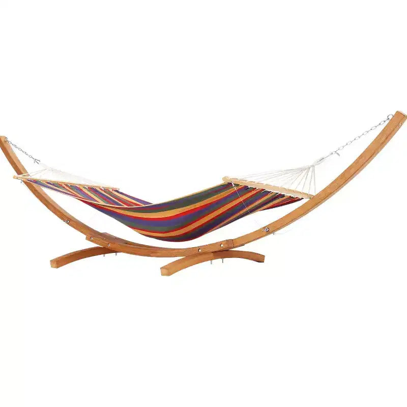 Support de hamac en bois robuste et résistant aux intempéries, universel, incurvé, capacité de 475 lb, pour terrasse, cour et intérieur