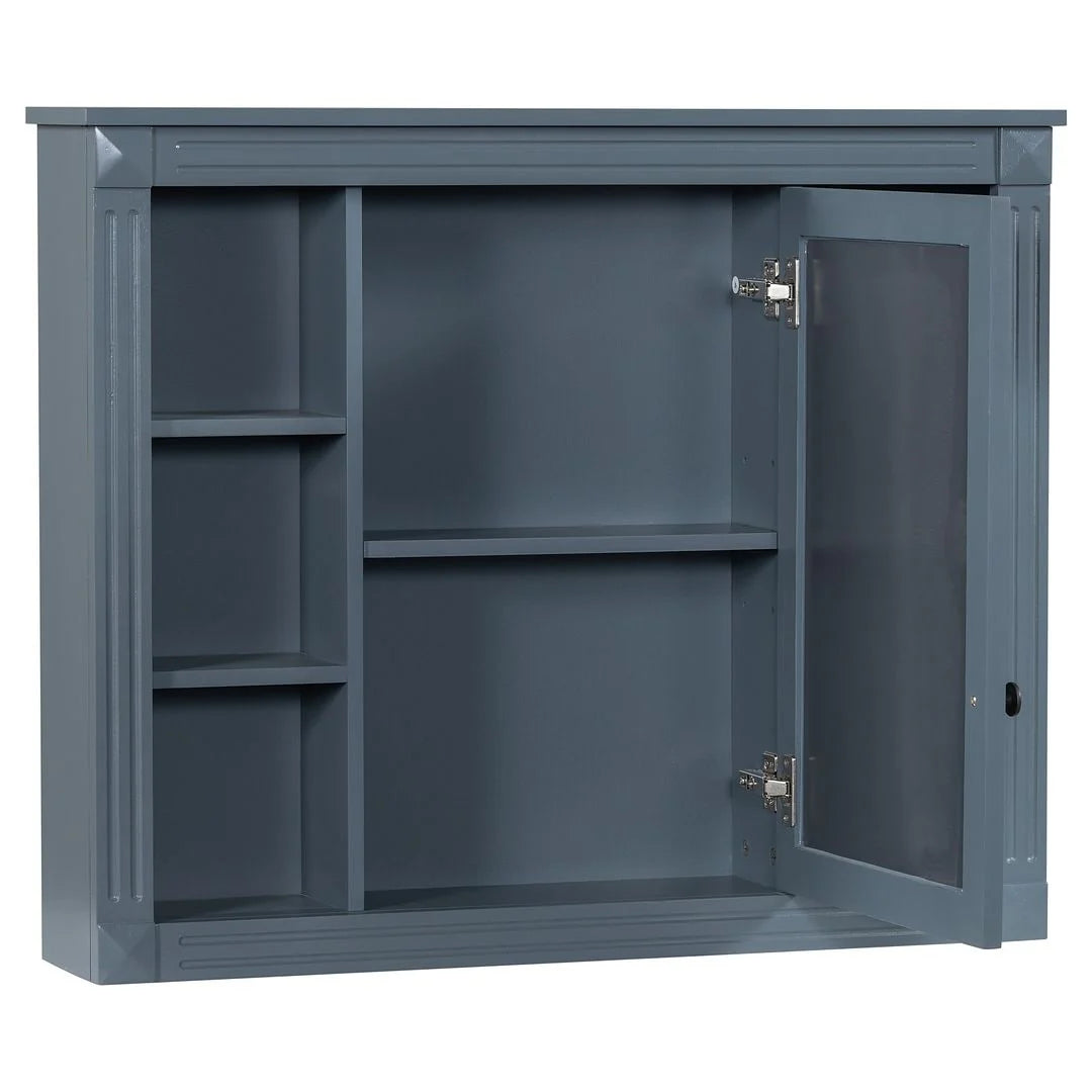 Meuble-lavabo moderne de salle de bains de 36 po avec vasque sur plan, armoire à miroir, 2 portes et 2 tiroirs