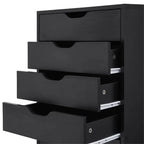 Schmaler Holzschrank mit 9 Schubladen, leichtgängigen Schubladen und oberem Ablagefach