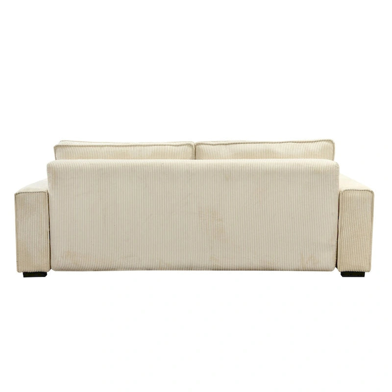 Roomfitters Large Sofa Bed with Storage, Modern 3 Seater Couch Furniture, Upholstered Back Sofa for Small Spaces