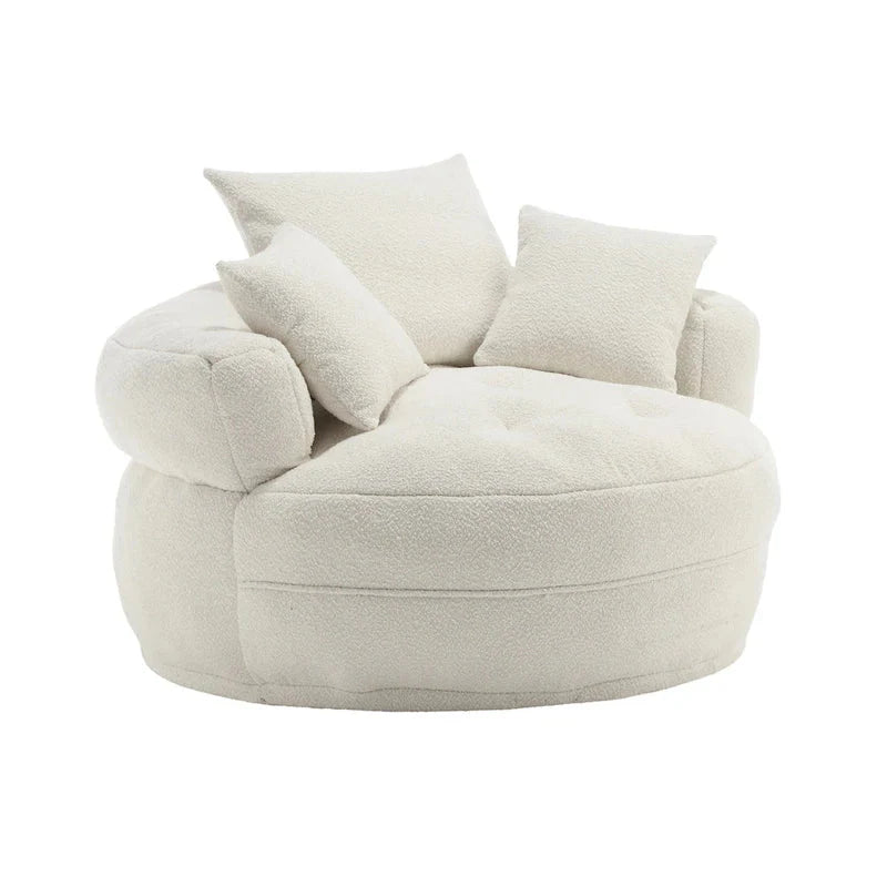 Round Lazy Sofa Chair ?C White/Blue/Grey/Yellow/Orange/Rose Red/Navy/Green, Single & Couple Seat