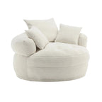 Round Lazy Sofa Chair ?C White/Blue/Grey/Yellow/Orange/Rose Red/Navy/Green, Single & Couple Seat