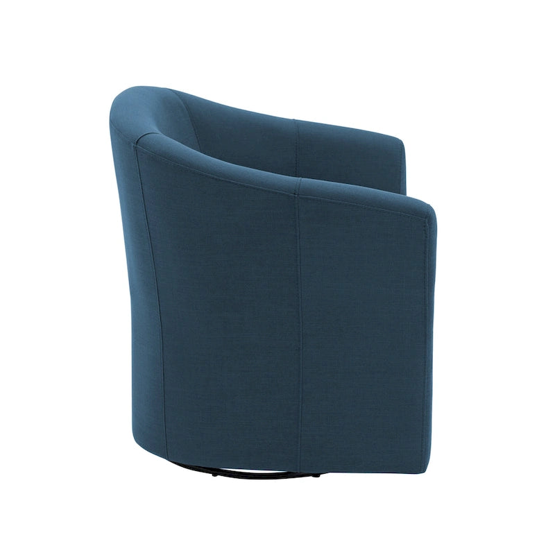 Ensemble de 2 fauteuils tonneau pivotants modernes rembourrés, fauteuils d’appoint pour salon