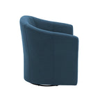 Ensemble de 2 fauteuils tonneau pivotants modernes rembourrés, fauteuils d’appoint pour salon