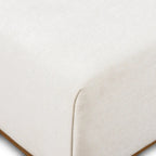Pouf Poly & Bark Jarmo avec table en noyer réglable – véritable cuir italien pleine fleur