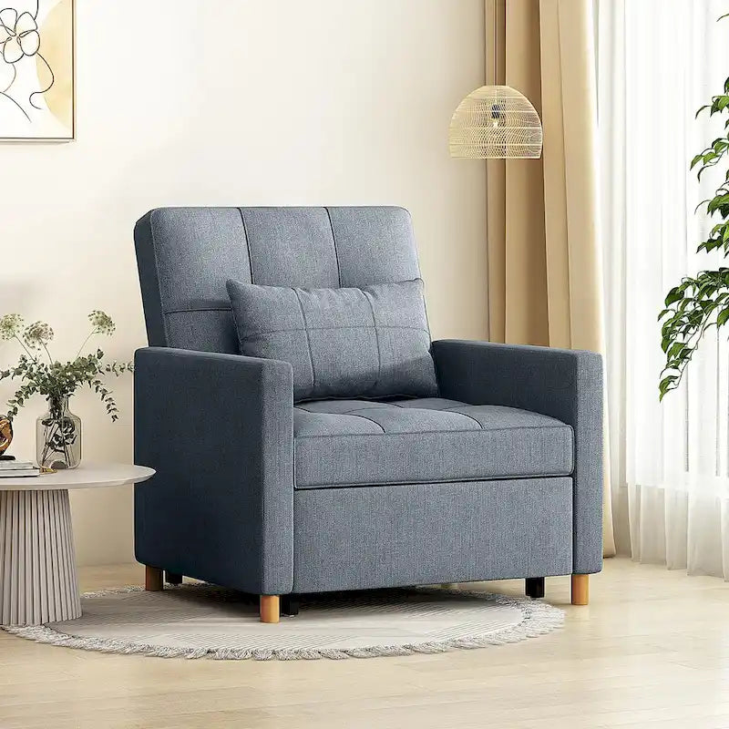 AECOJOY 3-in-1-Schlafsofa-Sessel mit Kissen und verstellbarer Rückenlehne