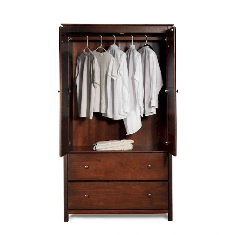 Kleiderschrank aus Massivholz mit 2 Türen – 41 x 72 x 22