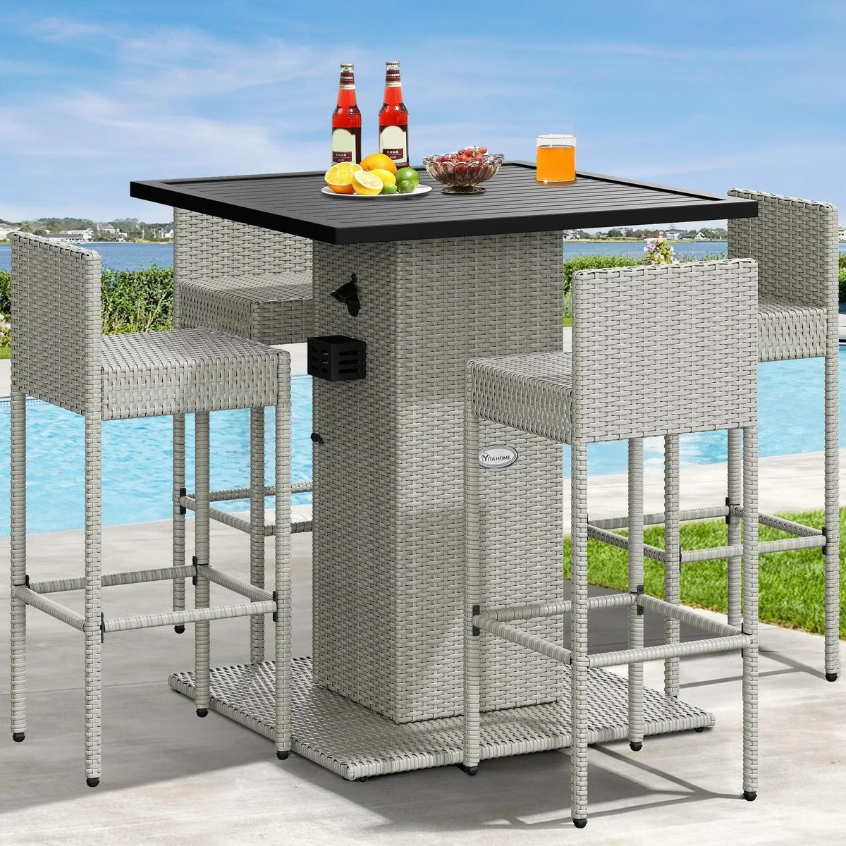 Moasis 5-teiliges Outdoor-Möbelset aus Rattan – 5-teilig