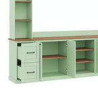 ModernLuxe 4-in-1 Farmhouse Entertainment Center Wall Unit, Fits TVs Up to 70, TV Stand Media Console w/ Adjustable Shelves & Drawers