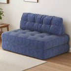 Full Corduroy Folding Sofa Bed Futon, Floor Convertible Sleeper Chair with Pillow & Back Support
