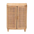 Meuble de rangement en rotin naturel bali & pari Yanka Natural : fabriqué à la main, 2 étagères, design bohème
