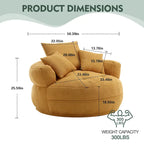 Round Lazy Sofa Chair ?C White/Blue/Grey/Yellow/Orange/Rose Red/Navy/Green, Single & Couple Seat