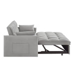 Loveseat-Schlafsofa 4-in-1 mit Armlehnen und Aufbewahrungstaschen, multifunktionales getuftetes Ausziehsofa mit verstellbarer Rückenlehne