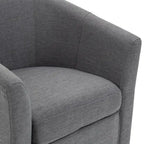 Ensemble de 2 fauteuils tonneau pivotants modernes rembourrés, fauteuils d’appoint pour salon
