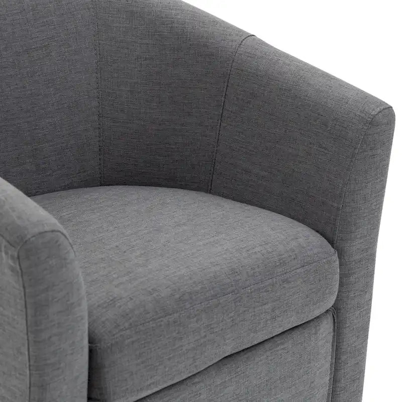 Ensemble de 2 fauteuils tonneau pivotants modernes rembourrés, fauteuils d’appoint pour salon