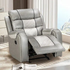 Ruime relaxfauteuil van kunstleer in Amerikaans design voor de woonkamer