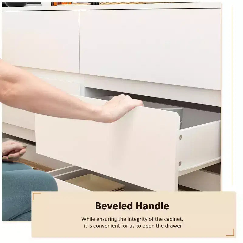 Buffet bahut intelligent pivotant/extensible avec 6 tiroirs, plateau extensible, tapis antidérapant, table à manger pivotante, garde-manger îlot de cuisine