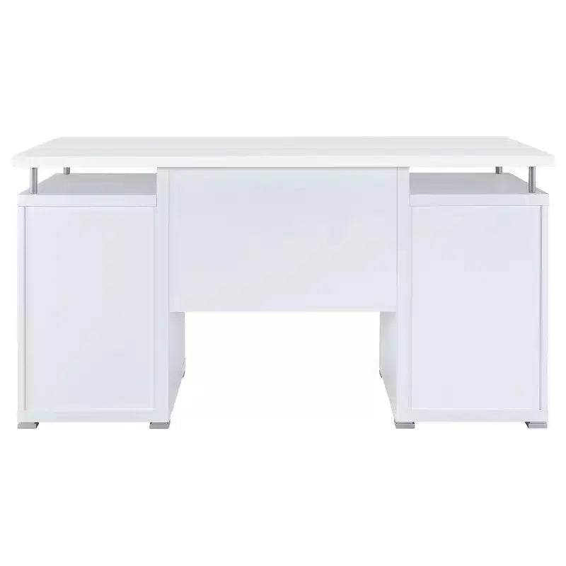 TUYOHW 55 Wooden Writing Desk,Office Computer Desk with 2 Drawers,1 Cabinet,1 Open Shelf,1 Door,Work Desk for Home Office,Study,Small Spaces