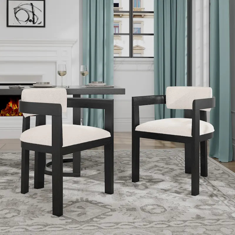 Chaise de salle à manger moderne et raffinée Conrad avec accoudoirs, par Christopher Knight Home
