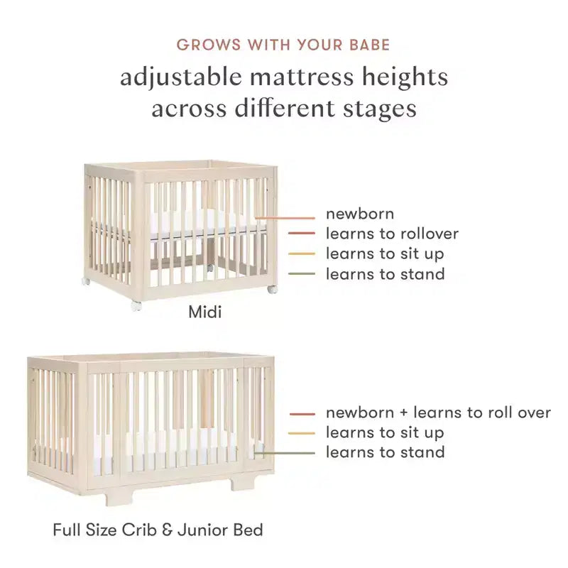 Babyletto Yuzu 8-in-1 umbaubares Babybett mit Umbausets für alle Entwicklungsstufen