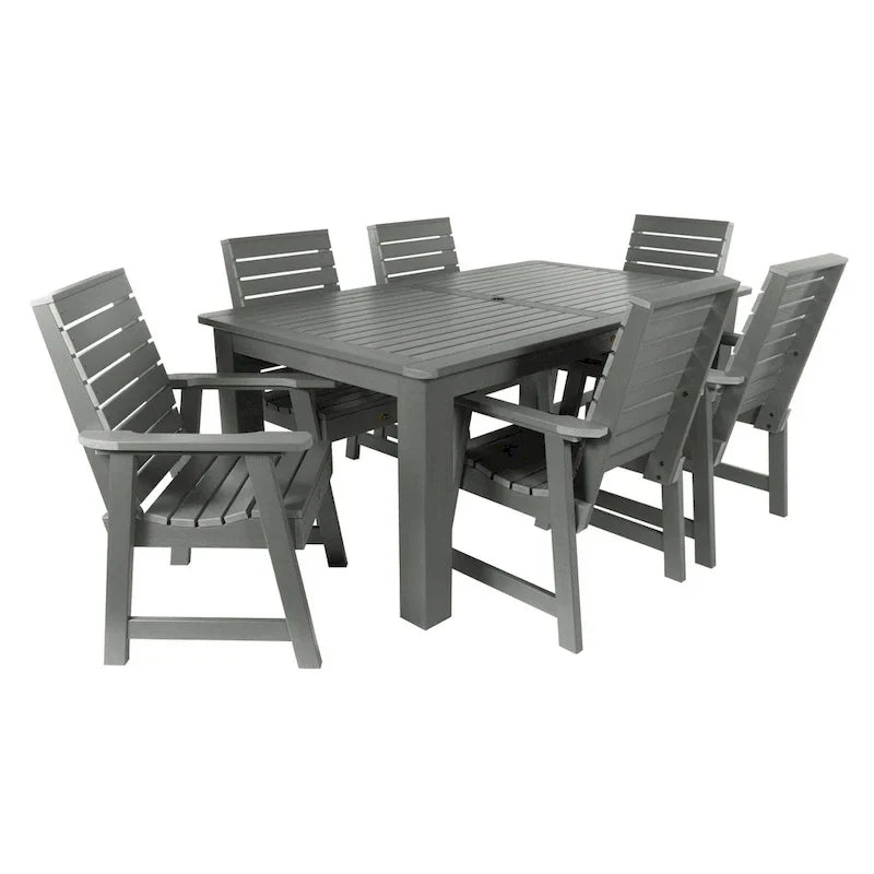 HIGHWOOD PROFESSIONAL 7-teiliges Garten-Ess-Set 42x72