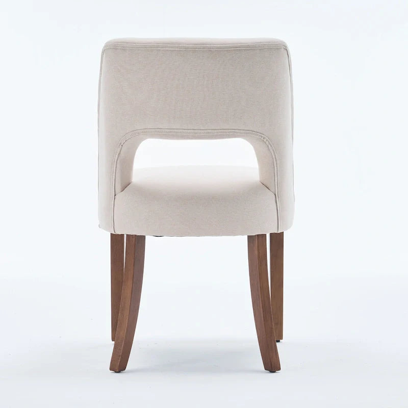 Ensemble de 4 chaises de salle à manger rembourrées en tissu