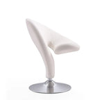 Fauteuil d’appoint pivotant Manhattan Comfort Curl en chrome et mélange de laine (lot de 2)