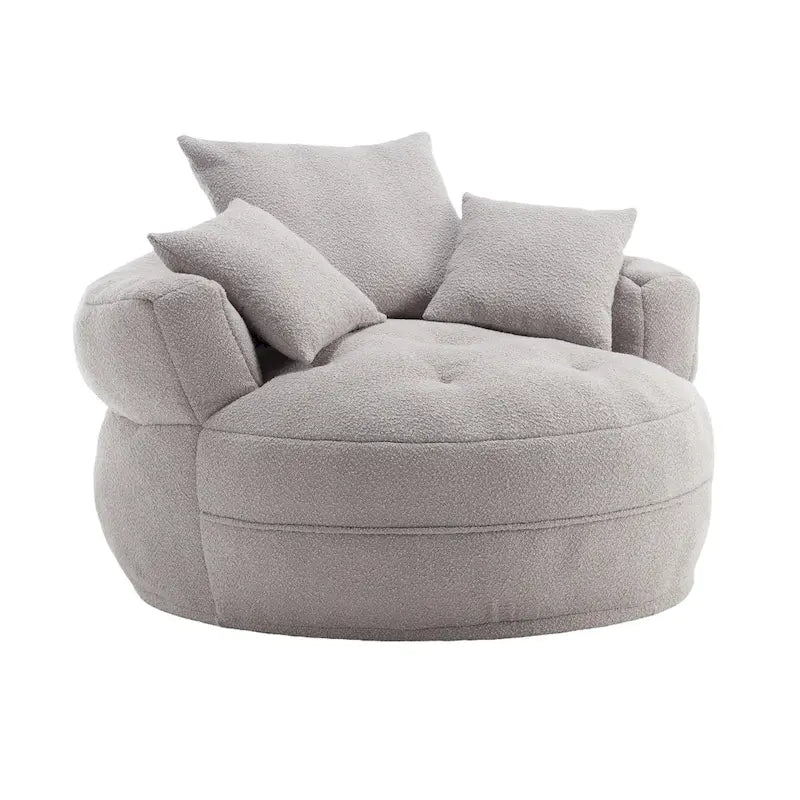 Round Lazy Sofa Chair ?C White/Blue/Grey/Yellow/Orange/Rose Red/Navy/Green, Single & Couple Seat