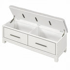 Shoe Bench with Removable Cushion and Hidden Storage for Entryway and Living Room Organization
