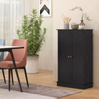 HOMCOM 41-Zoll-Küchenvorratsschrank, Küchenschrank mit 2 Türen, 5-stöckigen Ablageflächen, 12 Gewürzregalen und verstellbaren Einlegeböden für das Esszimmer
