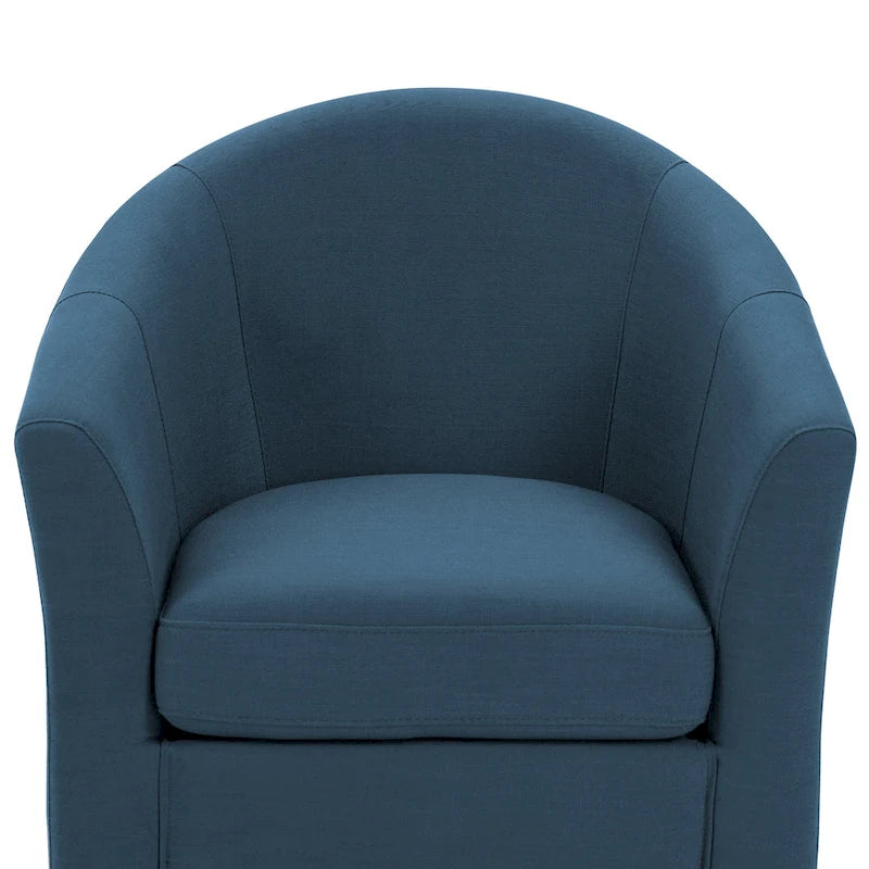 Ensemble de 2 fauteuils tonneau pivotants modernes rembourrés, fauteuils d’appoint pour salon