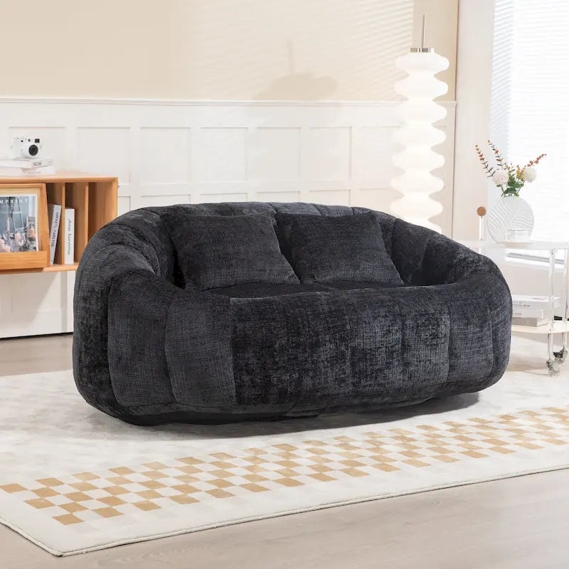 GDFStudio - Canapé relax 2 places Laurel en chenille avec mousse haute densité et confort généreux