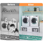 Socles pour lave-linge et sèche-linge GDLF, support universel avec tablette coulissante, blanc