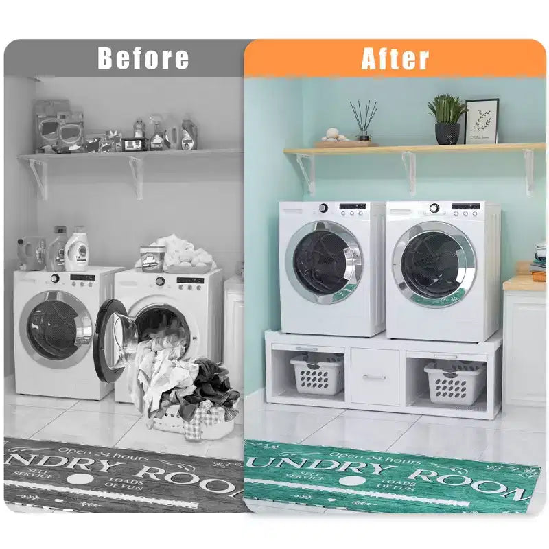 Socles pour lave-linge et sèche-linge GDLF, support universel avec tablette coulissante, blanc