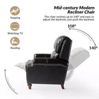 Set aus 2 modernen Elisabete-Sesseln mit hoher Rückenlehne aus echtem Leder und Vintage-Nagelkopfbesatz für Wohnzimmer und Schlafzimmer| ART OF LIVING DESIGNS