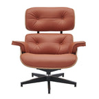 Leren loungefauteuil in mid-century-modern stijl, relaxfauteuil