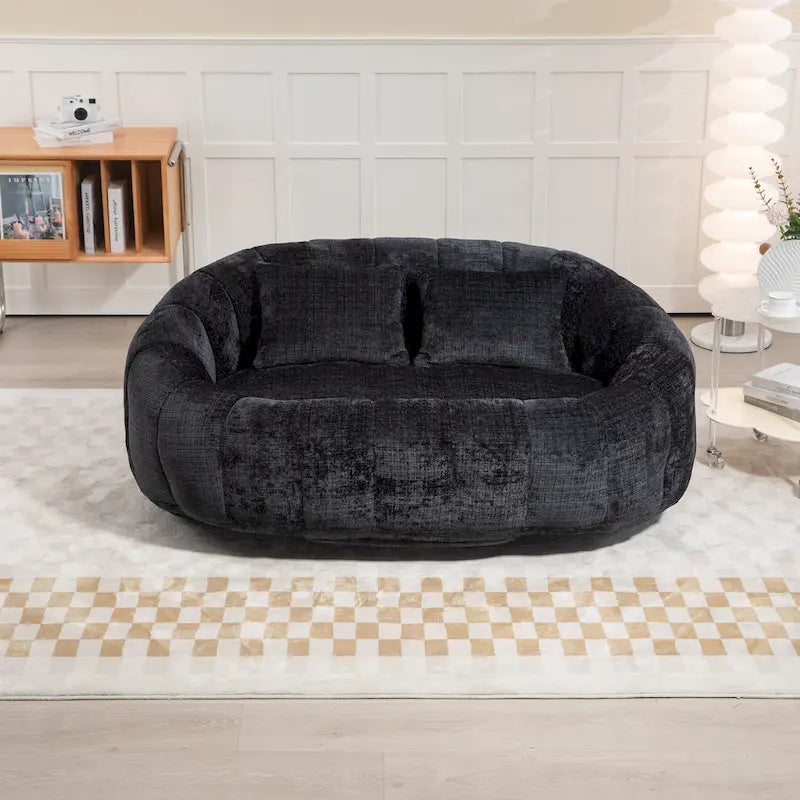 GDFStudio - Canapé relax 2 places Laurel en chenille avec mousse haute densité et confort généreux