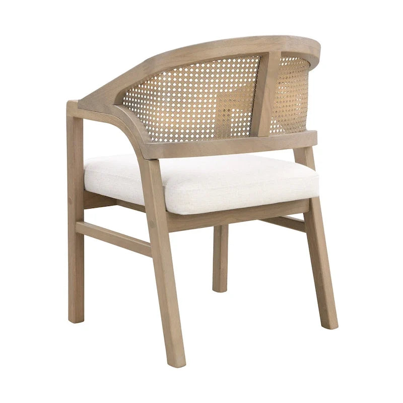 Christopher Knight Home – Chaise de salle à manger rembourrée en cannage (lot de 2)