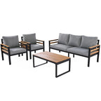 4-delige loungeset voor buiten