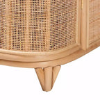 Meuble de rangement en rotin naturel bali & pari Yanka Natural : fabriqué à la main, 2 étagères, design bohème
