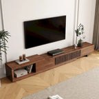Meuble TV moderne rétractable et extensible avec 4 tiroirs, jusqu’à 103 pouces – 78.54P x 15.74L x 13.78H